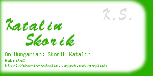 katalin skorik business card